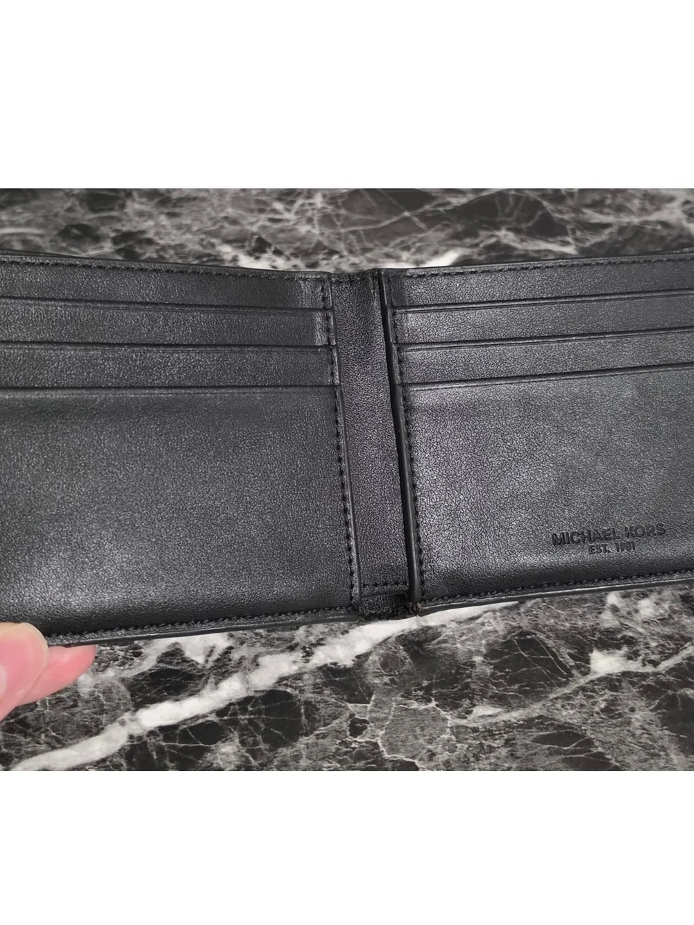 Michael Kors Men's Black Leather Bi-Fold Wallet